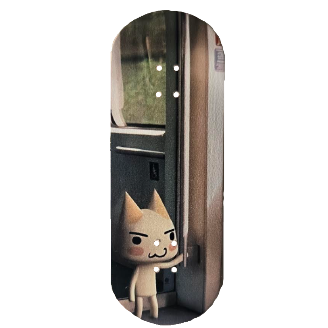 Wooden Fingerboard Deck, "Train Ride" - 34mm x 97mm